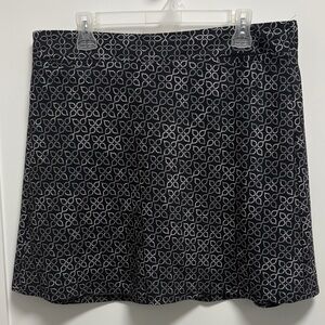 croft & barrow Black and White Dot Loop Print Skort